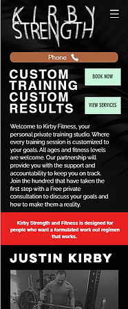 Mobile Website Layout Mockup